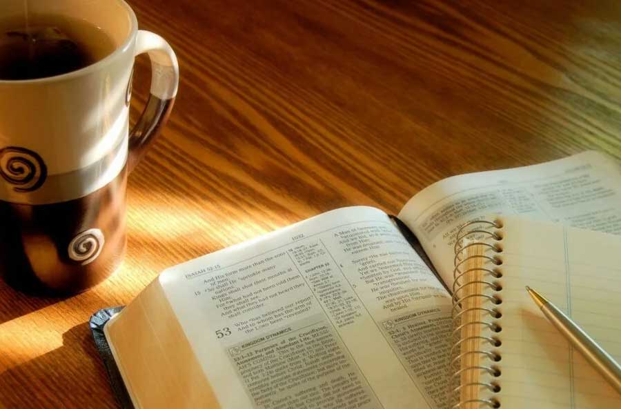 Bible and a cup of coffee