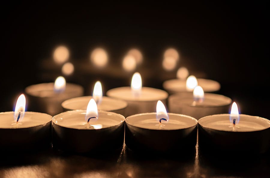 lit candles