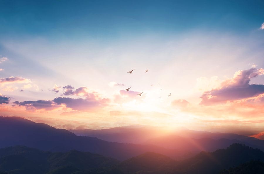 peaceful scenery with hills